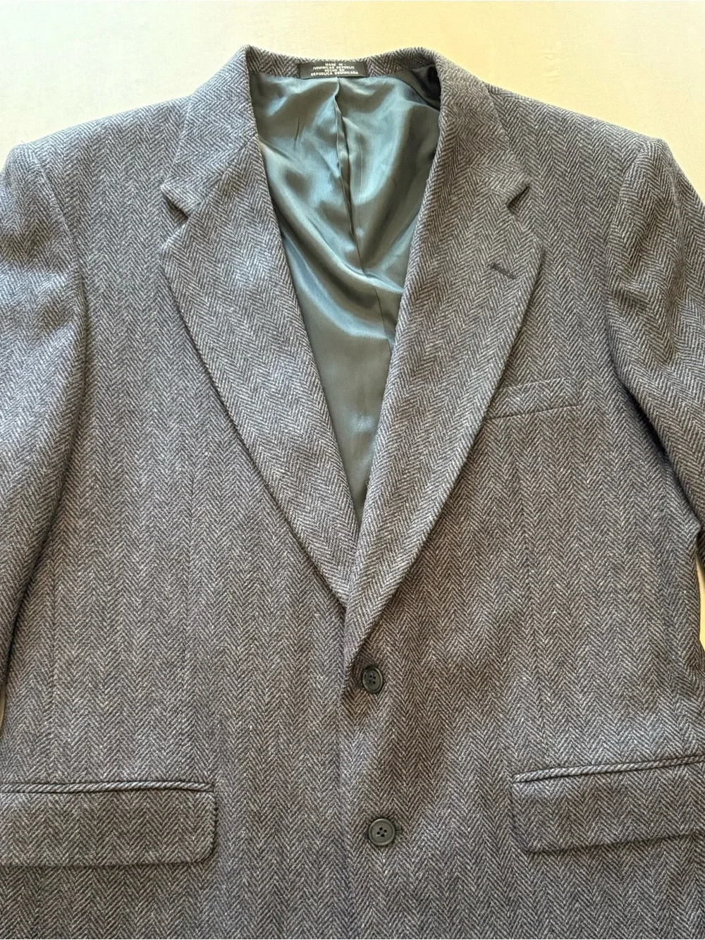Towncraft Gray Herringbone Sport Coat